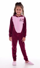 Пижама подростковая Кигуруми Енот 12-047б (бордо) от компании Новое Кимоно, г. Иваново