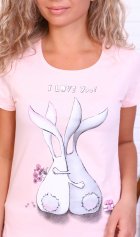 Пижама женская 1-85 (голубой), Зайки от компании Новое Кимоно, г. Иваново