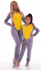 Пижама подростковая Кигуруми Мишка 12-051 (лимон) от компании Новое Кимоно, г. Иваново