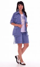 *Жакет женский Ф-7-02а (индиго-светлый) от компании Новое Кимоно, г. Иваново *Жакет женский Ф-7-02а (индиго-светлый) от компании Новое Кимоно, г. Иваново