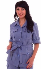 *Жакет женский Ф-7-02а (индиго-светлый) от компании Новое Кимоно, г. Иваново