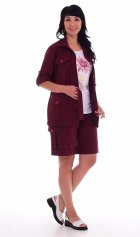 *Жакет женский Ф-7-02д (бордо) от компании Новое Кимоно, г. Иваново
