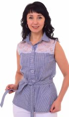 *Рубашка женская Ф-2-17 (голубой) от компании Новое Кимоно, г. Иваново