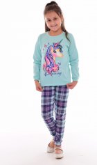 Пижама подростковая 12-073б (ментол), Единорог от компании Новое Кимоно, г. Иваново