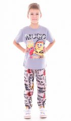 Пижама подростковая 11-031 (серый), Гамбургер от компании Новое Кимоно, г. Иваново