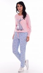 Пижама женская 1-191а (голубой), Зайки от компании Новое Кимоно, г. Иваново