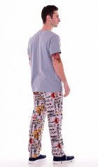 Пижама мужская 9-161 (серый) Лама от компании Новое Кимоно, г. Иваново Пижама мужская 9-161 (серый) Лама от компании Новое Кимоно, г. Иваново