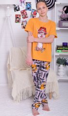 Пижама подростковая 12-097 (горчица), Лама от компании Новое Кимоно, г. Иваново