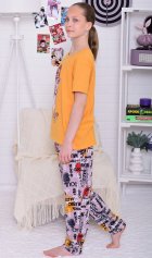 Пижама подростковая 12-097 (горчица), Лама от компании Новое Кимоно, г. Иваново