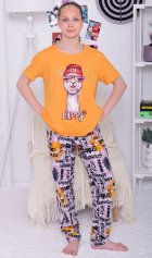 Пижама подростковая 12-097 (горчица), Лама от компании Новое Кимоно, г. Иваново