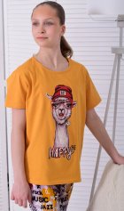 Пижама подростковая 12-097 (горчица), Лама от компании Новое Кимоно, г. Иваново